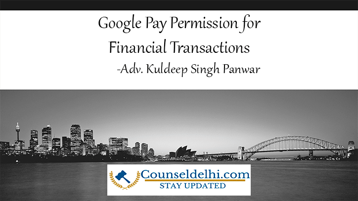 google pay permission for financial transcations